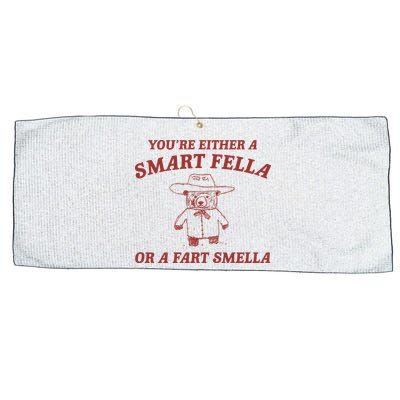 Are You A Smart Fella Or Fart Smella Large Microfiber Waffle Golf Towel