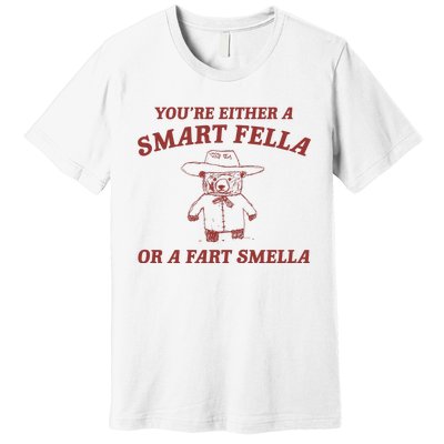 Are You A Smart Fella Or Fart Smella Premium T-Shirt