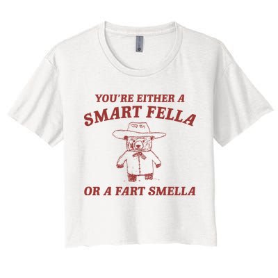 Are You A Smart Fella Or Fart Smella Crop Top