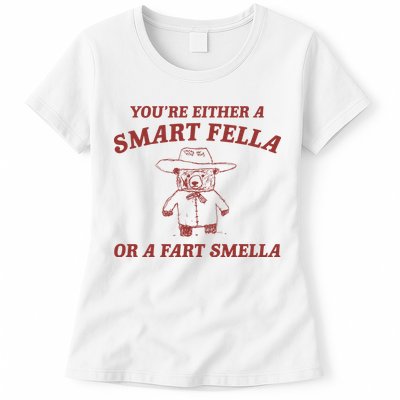 Are You A Smart Fella Or Fart Smella Womens T-Shirt