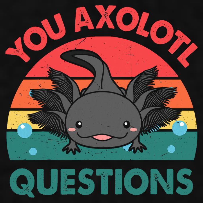 Axolotl- You Axolotl Questions Cute Axolotl Retro Ladies PosiCharge Tri-Blend Wicking Tank