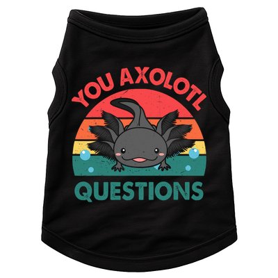 Axolotl- You Axolotl Questions Cute Axolotl Retro Doggie Tank