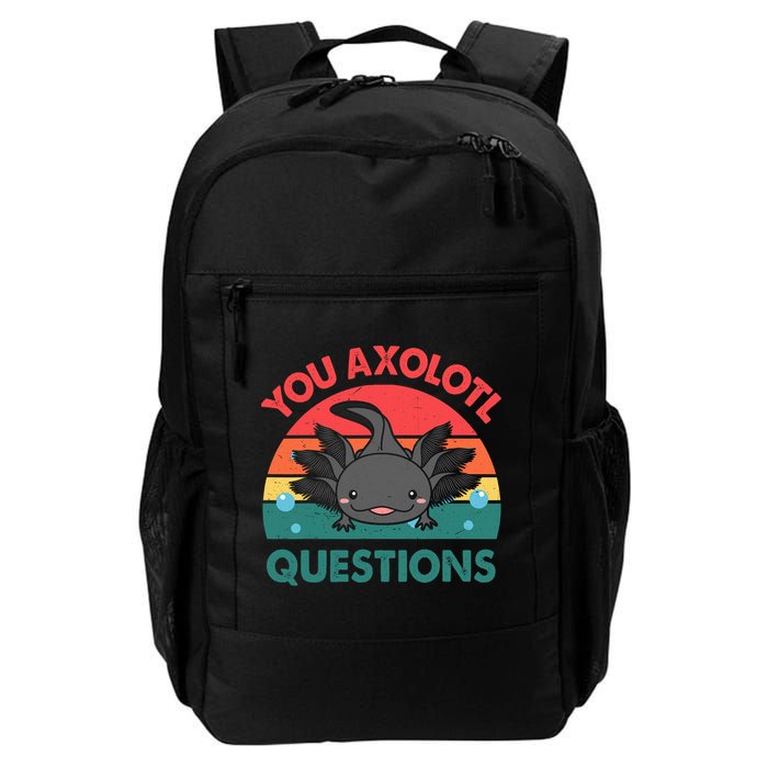 Axolotl- You Axolotl Questions Cute Axolotl Retro Backpack