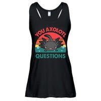 Axolotl- You Axolotl Questions Cute Axolotl Retro Ladies Essential Flowy Tank
