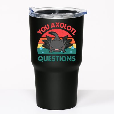 Axolotl- You Axolotl Questions Cute Axolotl Retro Tumbler