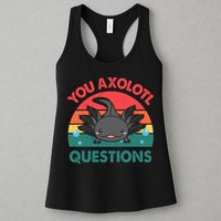 Axolotl- You Axolotl Questions Cute Axolotl Retro Womens Tank Top