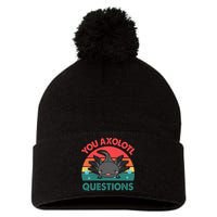 Axolotl- You Axolotl Questions Cute Axolotl Retro Pom Pom 12in Knit Beanie