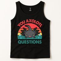 Axolotl- You Axolotl Questions Cute Axolotl Retro Tank Top