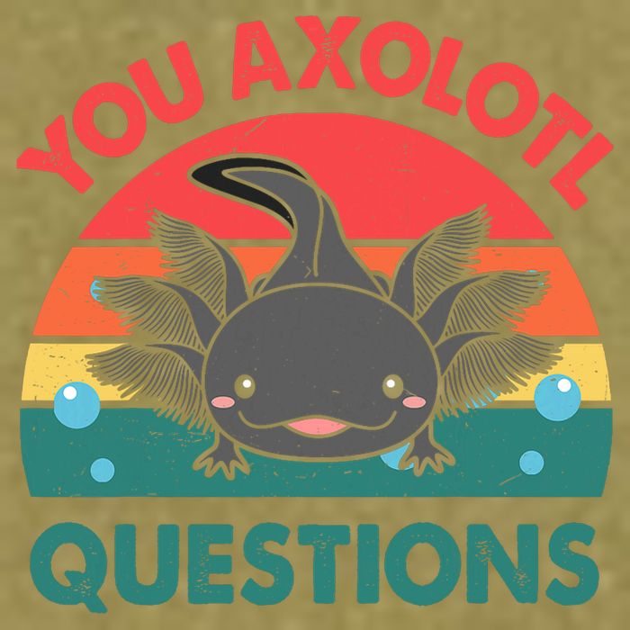 Axolotl- You Axolotl Questions Cute Axolotl Retro Garment-Dyed Women's Muscle Tee