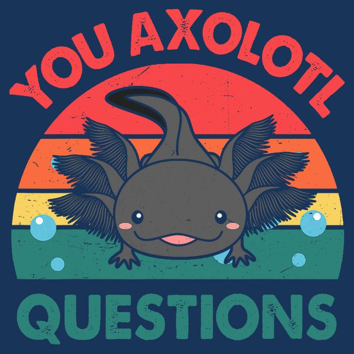 Axolotl- You Axolotl Questions Cute Axolotl Retro Infant Baby Jersey Bodysuit