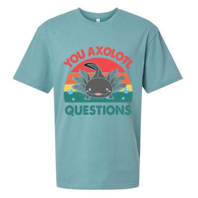 Axolotl- You Axolotl Questions Cute Axolotl Retro Sueded Cloud Jersey T-Shirt