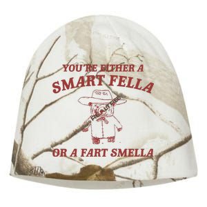 Are You A Smart Fella Or Fart Smella Kati - Camo Knit Beanie