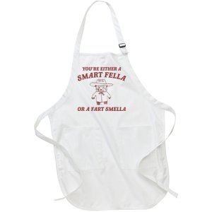 Are You A Smart Fella Or Fart Smella Full-Length Apron With Pockets