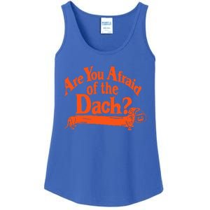 Are You Afraid Of The Dach Funny Dachshund Dog Halloween Ladies Essential Tank