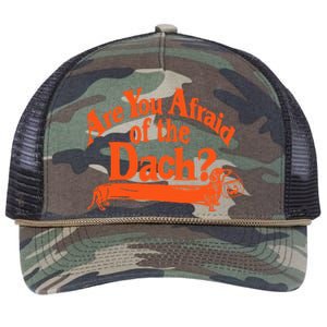 Are You Afraid Of The Dach Funny Dachshund Dog Halloween Retro Rope Trucker Hat Cap