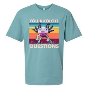 Axolotl You Axolotl Questions You Ask A Lot Of Questions Sueded Cloud Jersey T-Shirt