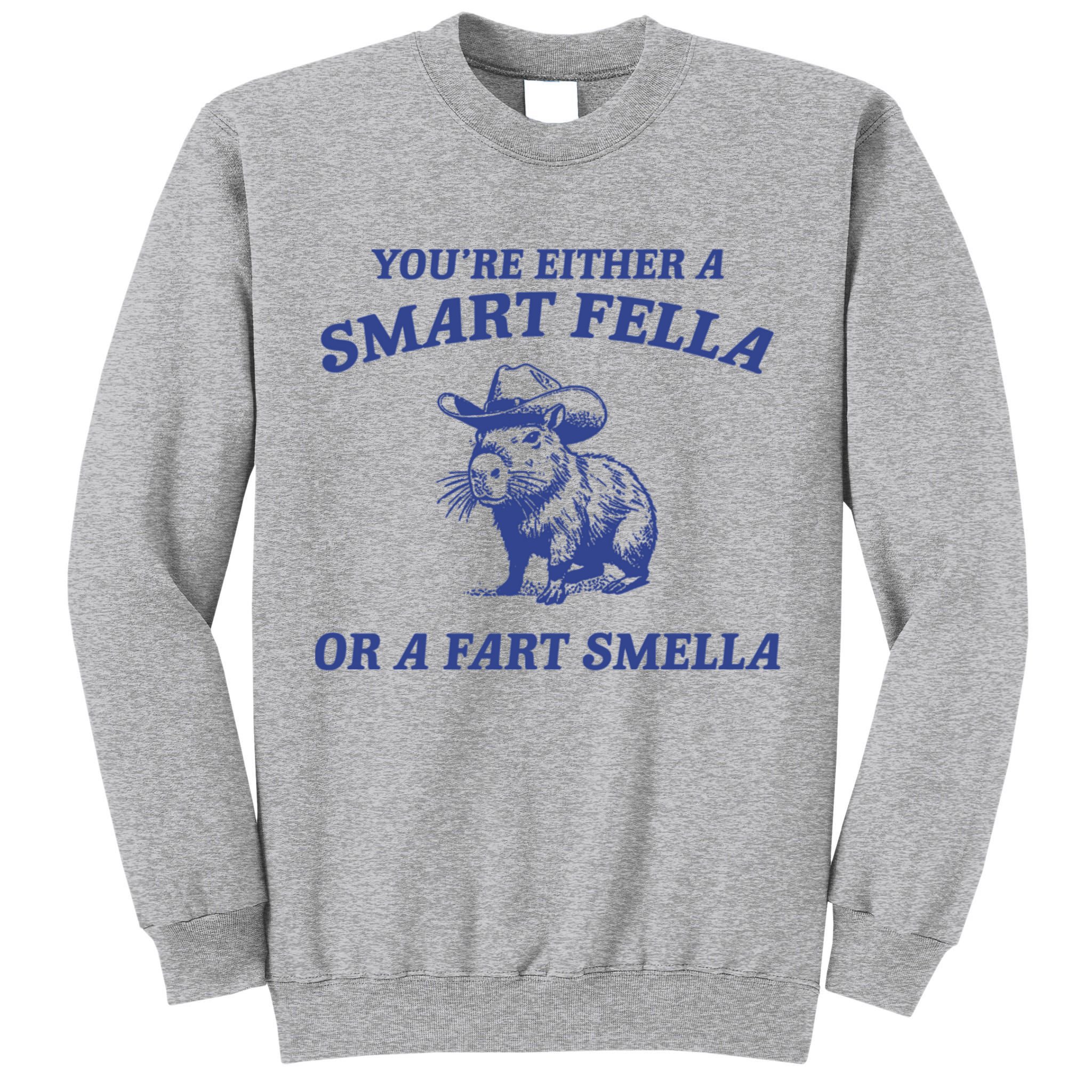 Are You A Smart Fella Or Fart Smella Vintage Style Tall Sweatshirt