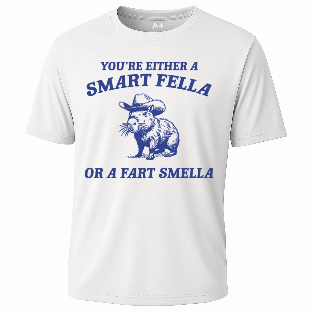 Are You A Smart Fella Or Fart Smella Vintage Style Performance Shirt