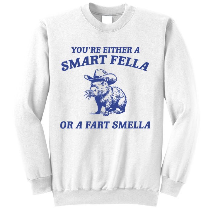 Are You A Smart Fella Or Fart Smella Vintage Style Sweatshirt