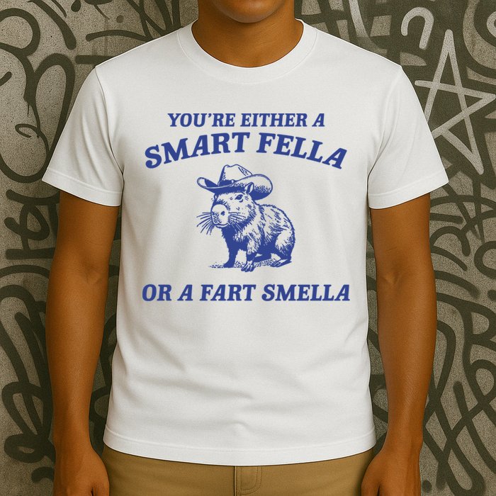 Are You A Smart Fella Or Fart Smella Vintage Style T-Shirt