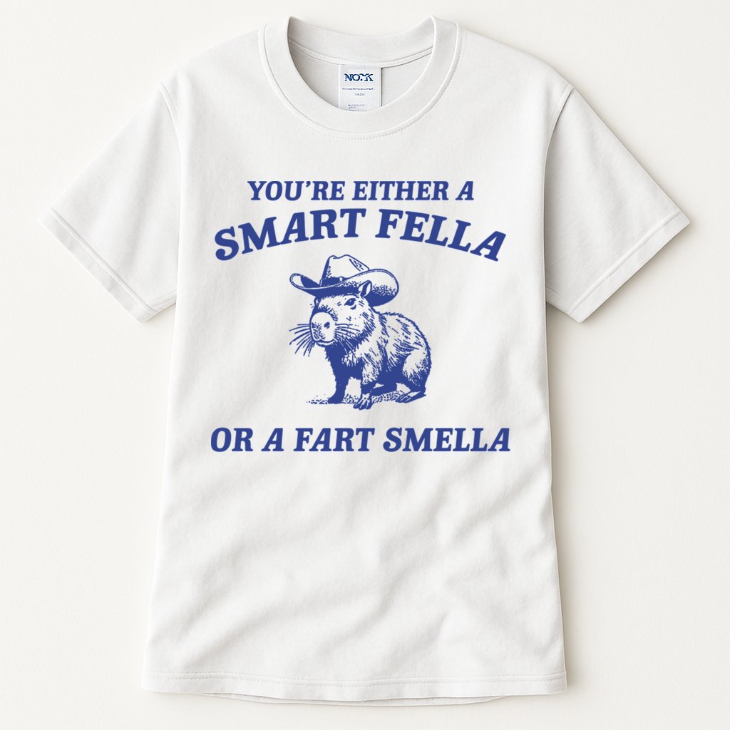 Are You A Smart Fella Or Fart Smella Vintage Style Tall T-Shirt