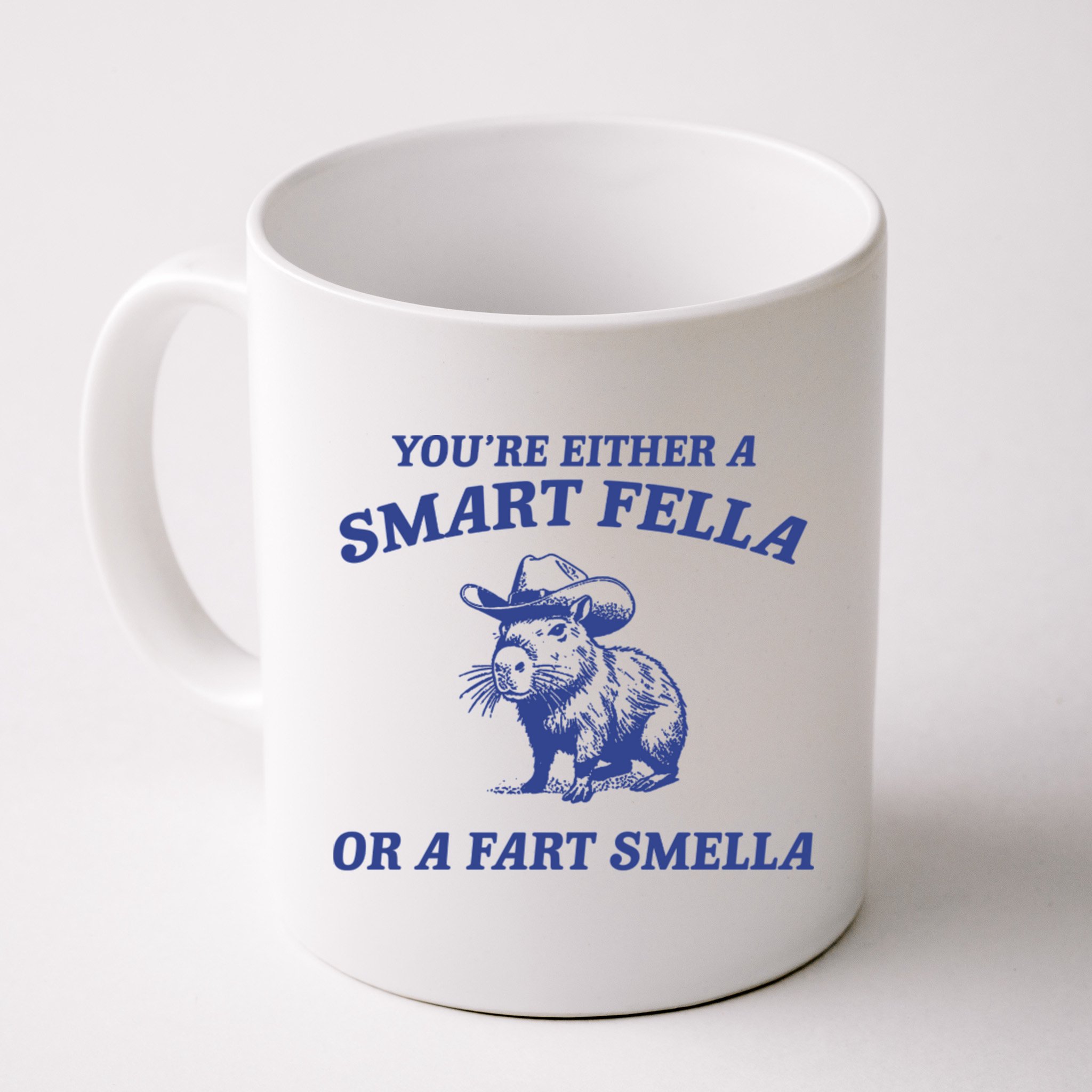 Are You A Smart Fella Or Fart Smella Vintage Style Mug