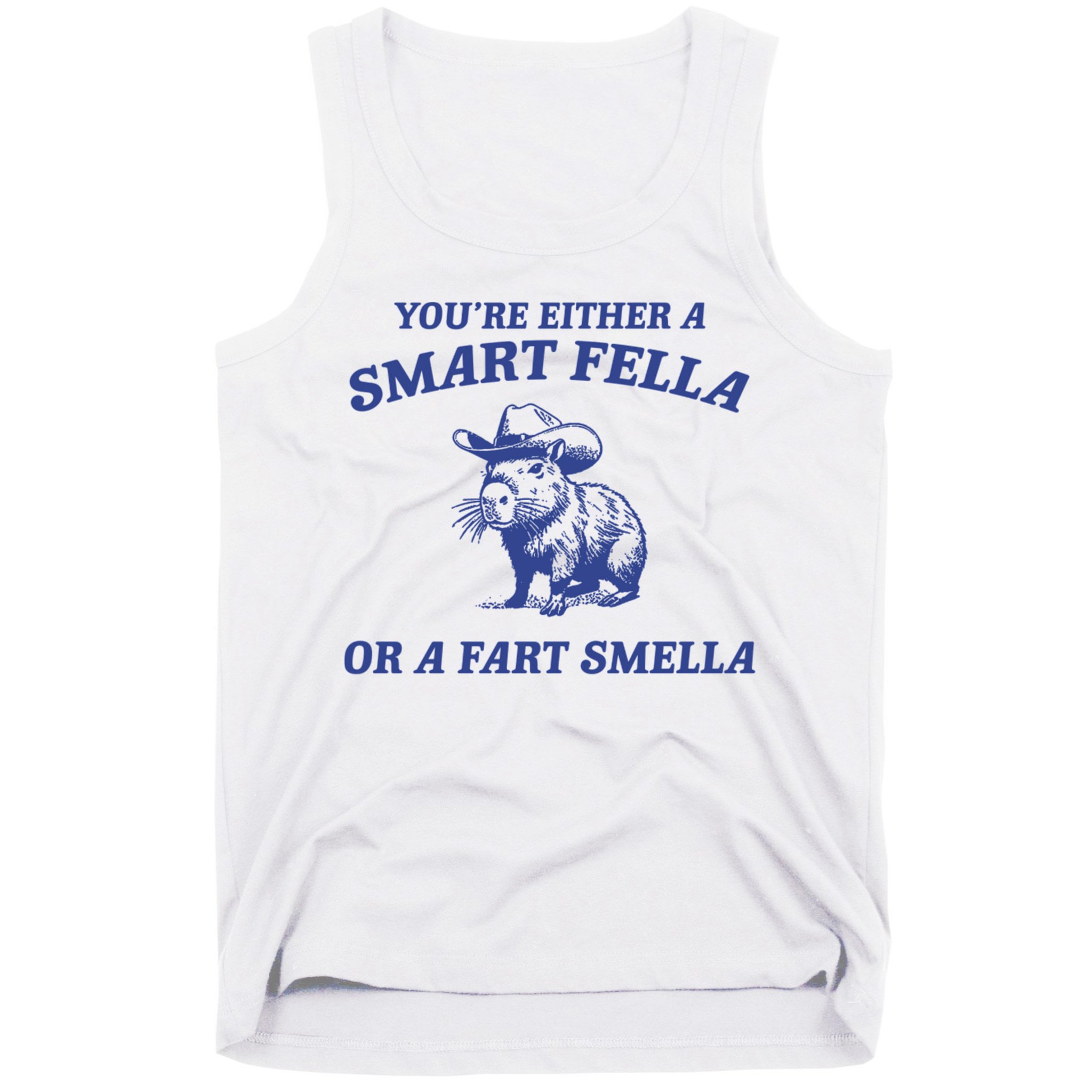 Are You A Smart Fella Or Fart Smella Vintage Style Tank Top