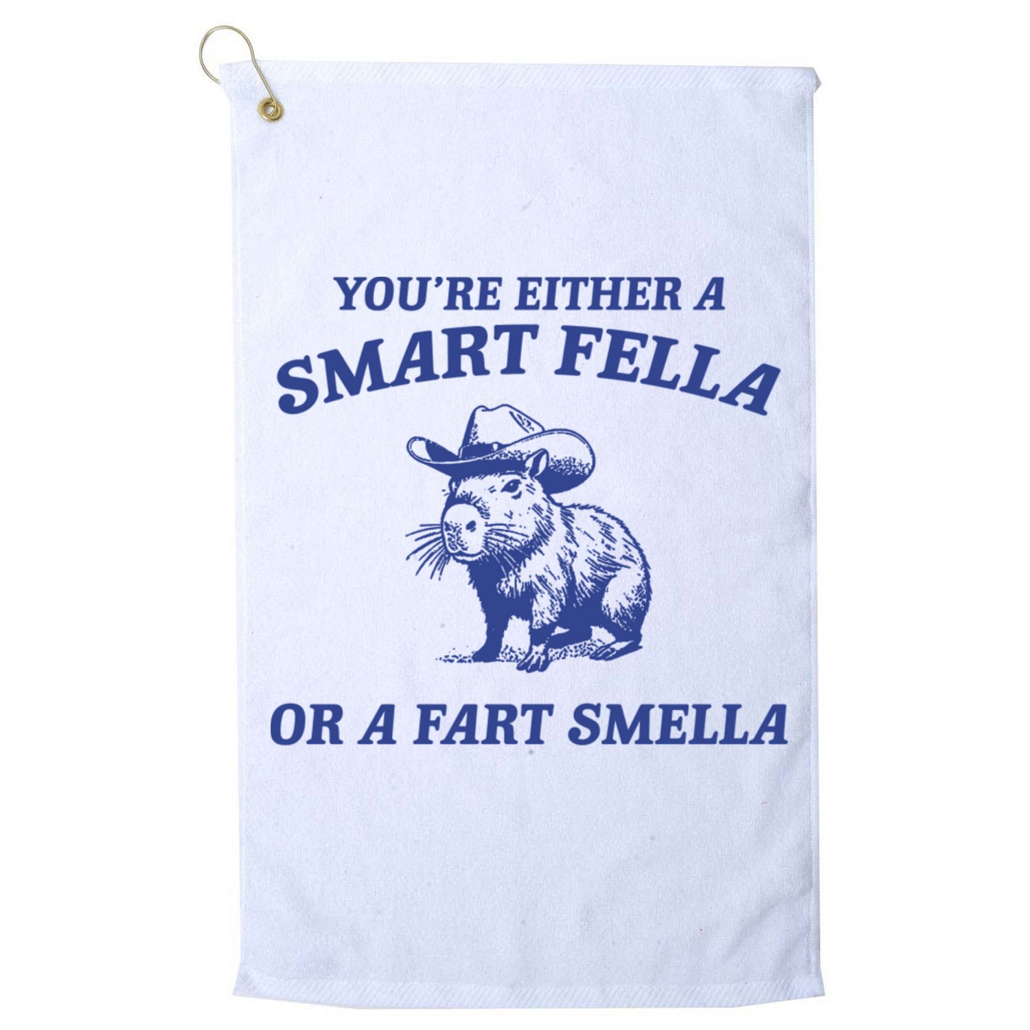 Are You A Smart Fella Or Fart Smella Vintage Style Golf Towel