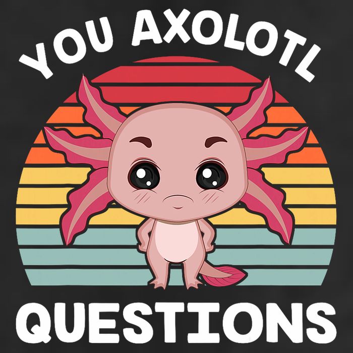 Axolotl - You Axolotl Questions - You Ask A Lot Of Questions 7 Panel Mesh Trucker Snapback Hat