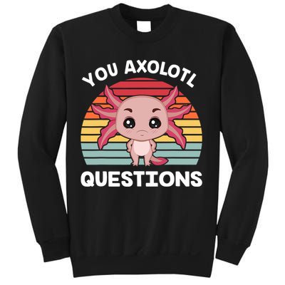 Axolotl - You Axolotl Questions - You Ask A Lot Of Questions Sweatshirt