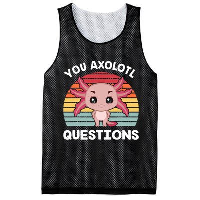 Axolotl - You Axolotl Questions - You Ask A Lot Of Questions Mesh Reversible Basketball Jersey Tank