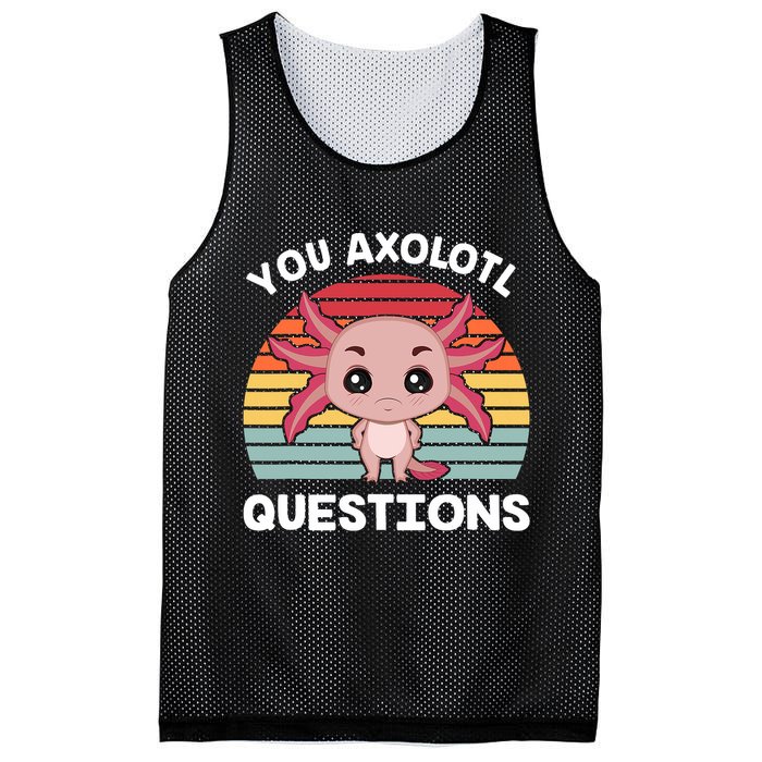 Axolotl - You Axolotl Questions - You Ask A Lot Of Questions Mesh Reversible Basketball Jersey Tank