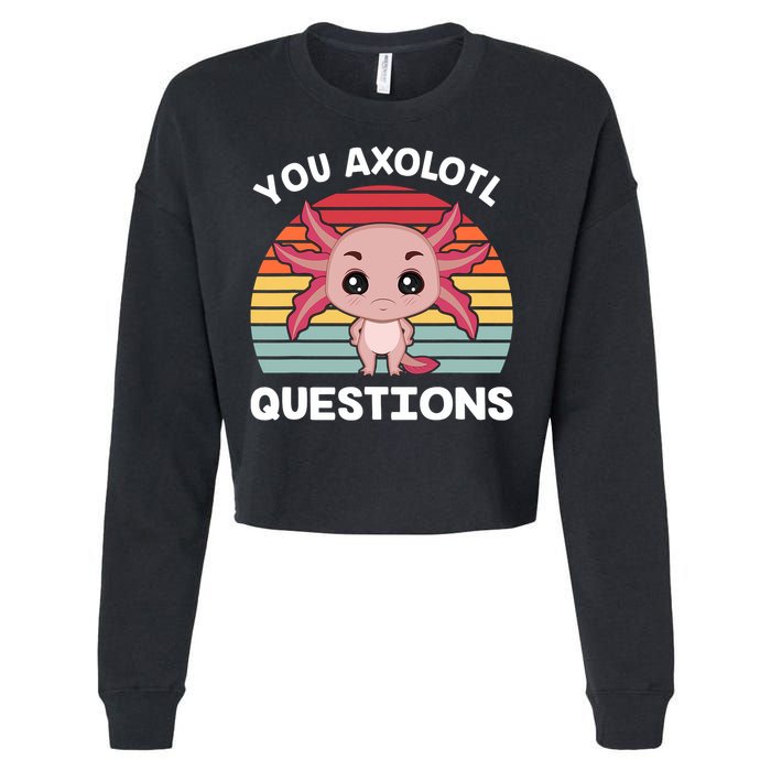 Axolotl - You Axolotl Questions - You Ask A Lot Of Questions Cropped Pullover Crew