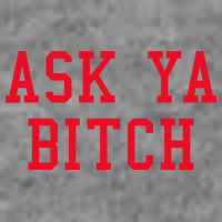 Ask Ya Bitch Funny Sarcastic 7-Panel Snapback Hat