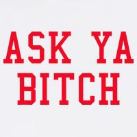Ask Ya Bitch Funny Sarcastic Mesh Reversible Basketball Jersey Tank