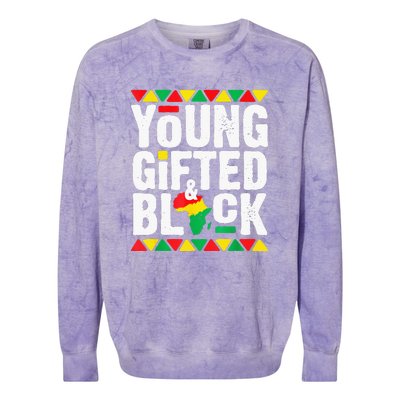 African Young Black Dashiki Pride History Month Colorblast Crewneck Sweatshirt