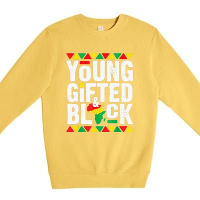 African Young Black Dashiki Pride History Month Premium Crewneck Sweatshirt