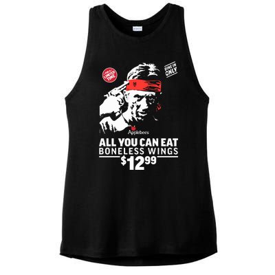 All You Can Eat Boneless Wings Ladies PosiCharge Tri-Blend Wicking Tank