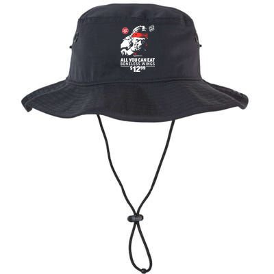 All You Can Eat Boneless Wings Legacy Cool Fit Booney Bucket Hat