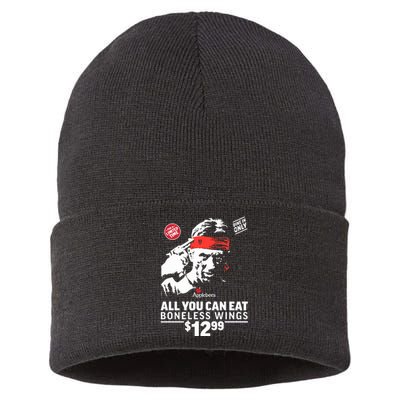 All You Can Eat Boneless Wings Sustainable Knit Beanie