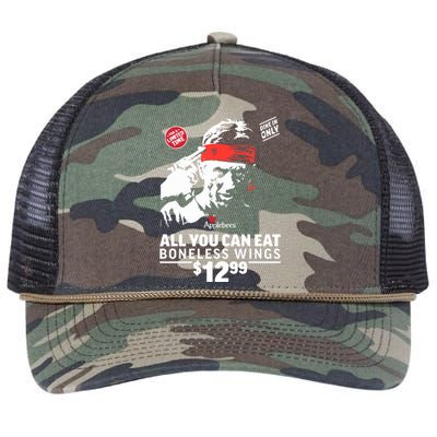 All You Can Eat Boneless Wings Retro Rope Trucker Hat Cap