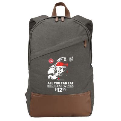 All You Can Eat Boneless Wings Cotton Canvas Backpack