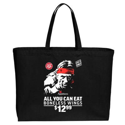 All You Can Eat Boneless Wings Cotton Canvas Jumbo Tote