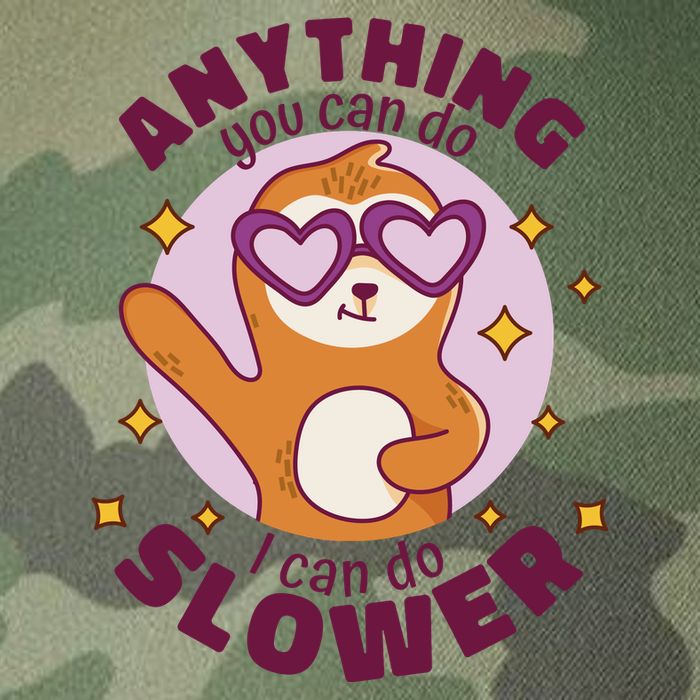 Anything You Can Do I Can Do Slower Sloth Legacy Tie Dye Trucker Hat