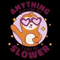 Anything You Can Do I Can Do Slower Sloth 7-Panel Snapback Hat