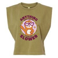 Anything You Can Do I Can Do Slower Sloth Garment-Dyed Women's Muscle Tee