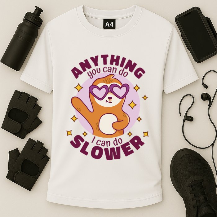 Anything You Can Do I Can Do Slower Sloth Performance Shirt