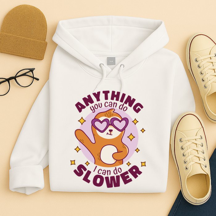 Anything You Can Do I Can Do Slower Sloth Hoodie