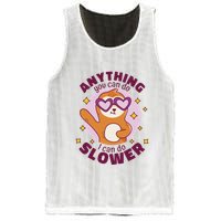 Anything You Can Do I Can Do Slower Sloth Mesh Reversible Basketball Jersey Tank