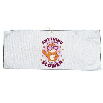 Anything You Can Do I Can Do Slower Sloth Large Microfiber Waffle Golf Towel